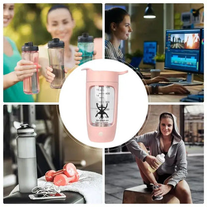 Electric Protein Shaker High-Speed Electric Protein Mixer Bottle Safety Multifunctional Mixer Cup 600Ml Capacity USB