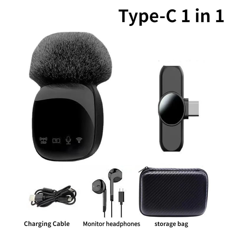 JOCEEY Bluetooth Microphone for Android Iphone Ipad, Professional Microphone for Video Recording Youtube, Recording Microphone