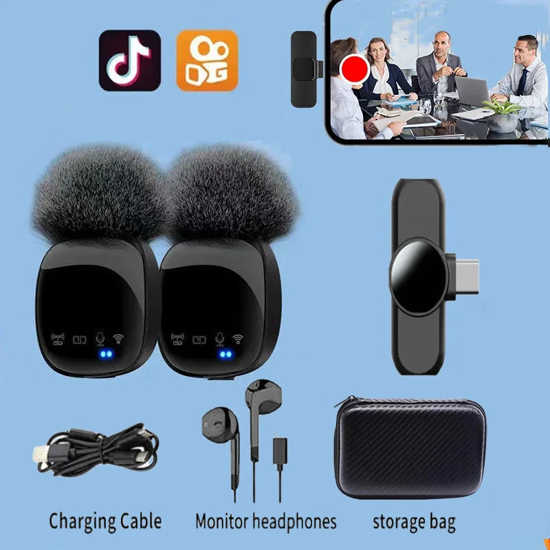 JOCEEY Bluetooth Microphone for Android Iphone Ipad, Professional Microphone for Video Recording Youtube, Recording Microphone