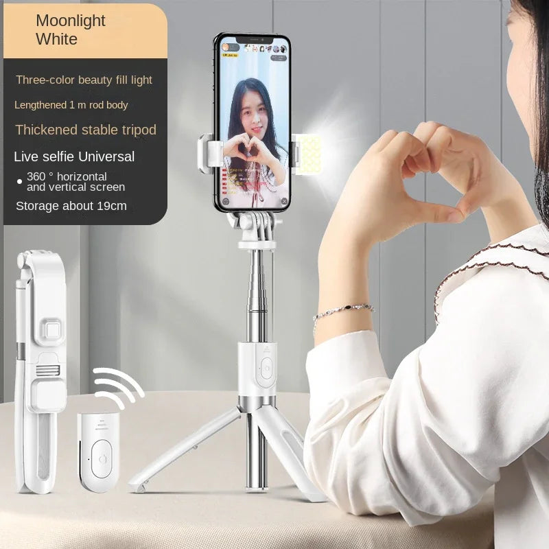 Xiaomi Bluetooth Wireless Selfie Stick Mini Tripod Extendable Monopod with Fill Light Remote Shutter for Xiaomi Phone Tripod