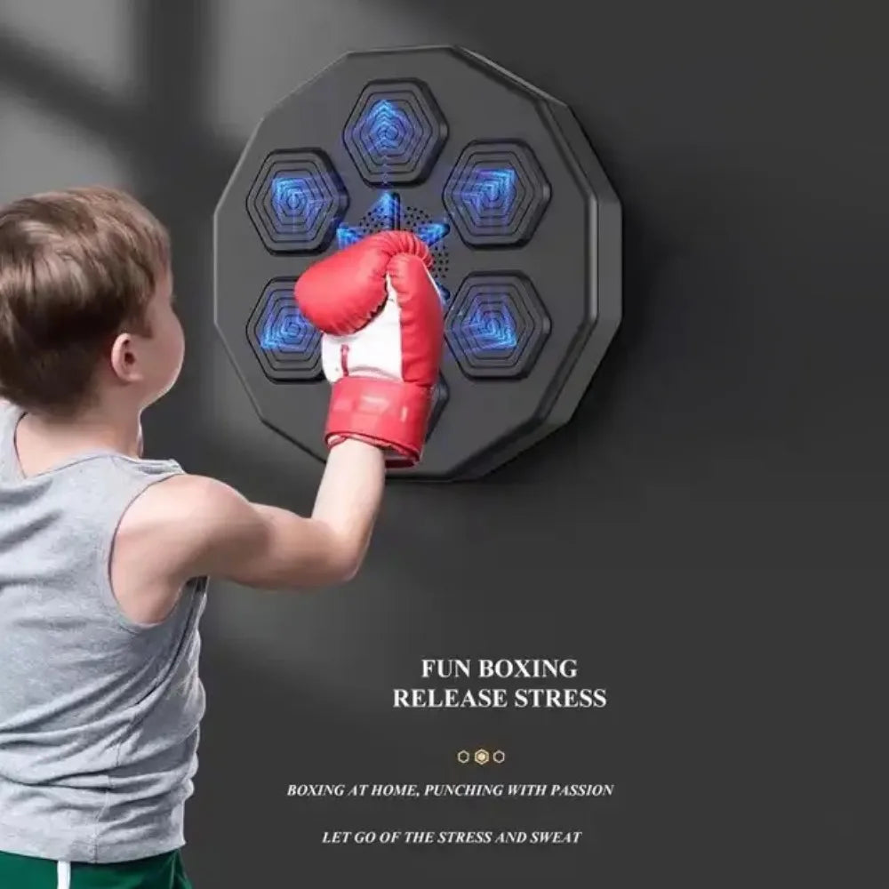 LED Electronic Music Boxing Machine Home Wall Mount Smart Music Boxer for Adults Teens Home Exercise Music Boxer