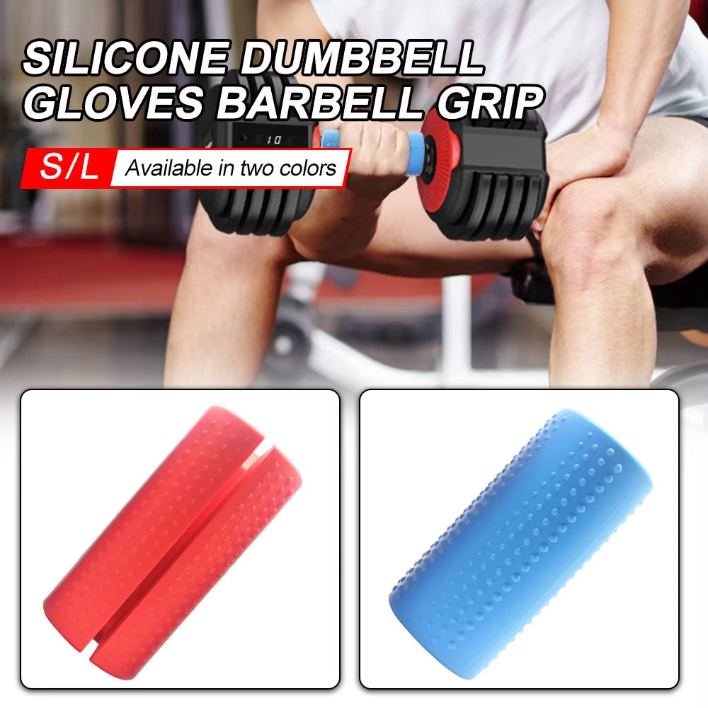 1 Piece Dumbbell Grips Barbell Thick Bar Fitness Silicone Coarse Grip Household Barbell Arm Weightlifting Support Training