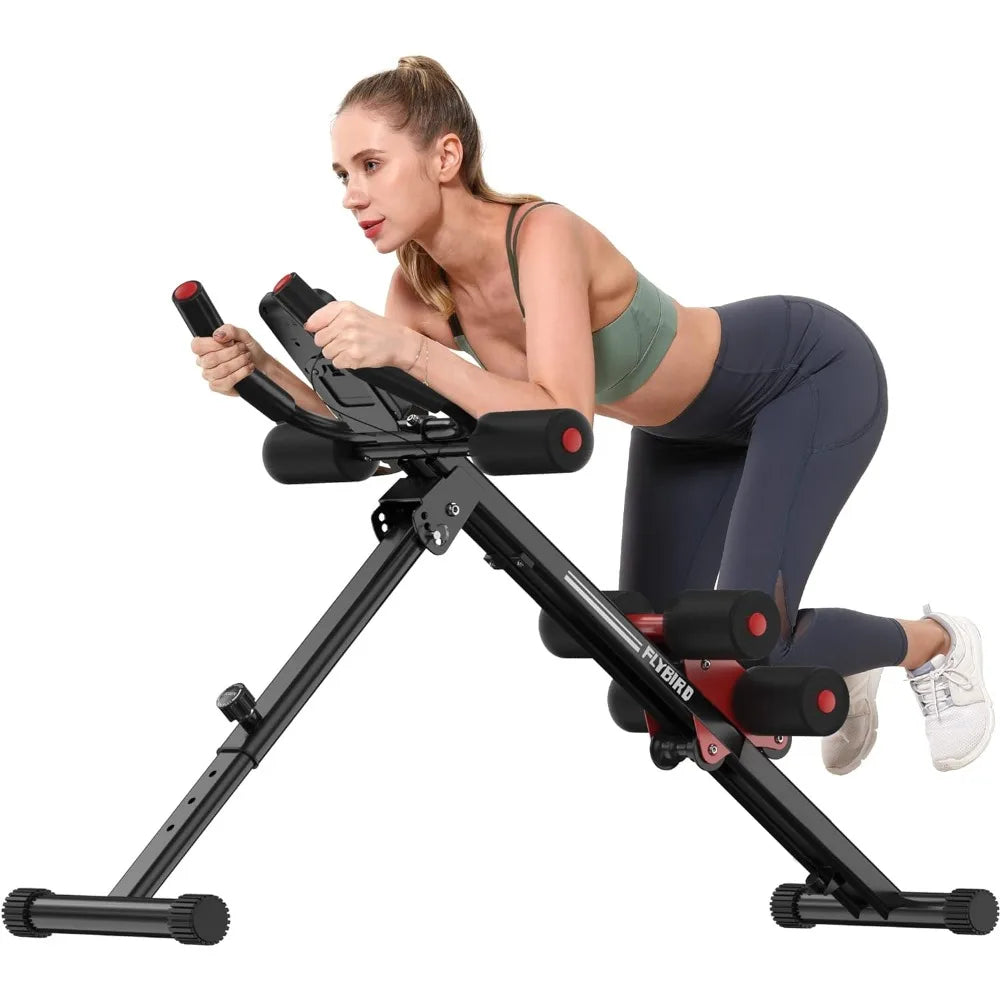 Ab Workout Equipment, Adjustable Ab Machine Full Body Workout for Home Gym, Strength Training Exercise Equipment