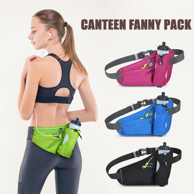 Running Waist Bags for Long-Distance Runners Hikers Water Bottle Outdoor Sports Fitness Cycling Belt Phone Pouch