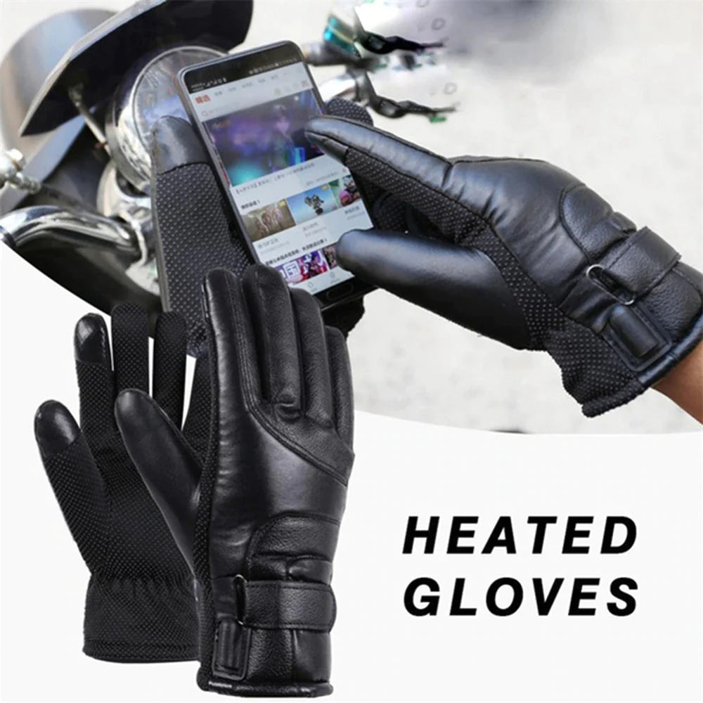 Electric USB Heated Gloves Winter Warming Thermal Ski Snow Hand Warm Windproof