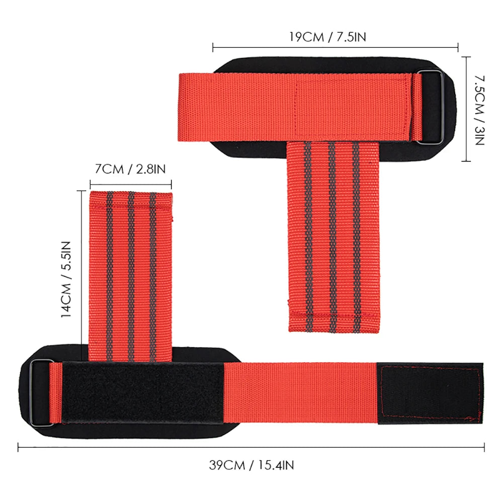 Power Lifting Straps Weightlifting Gym Gloves Deadlift Wrist Straps Hand Palm Assist Gear for Pull up Bar Barbell Dumbbell Train