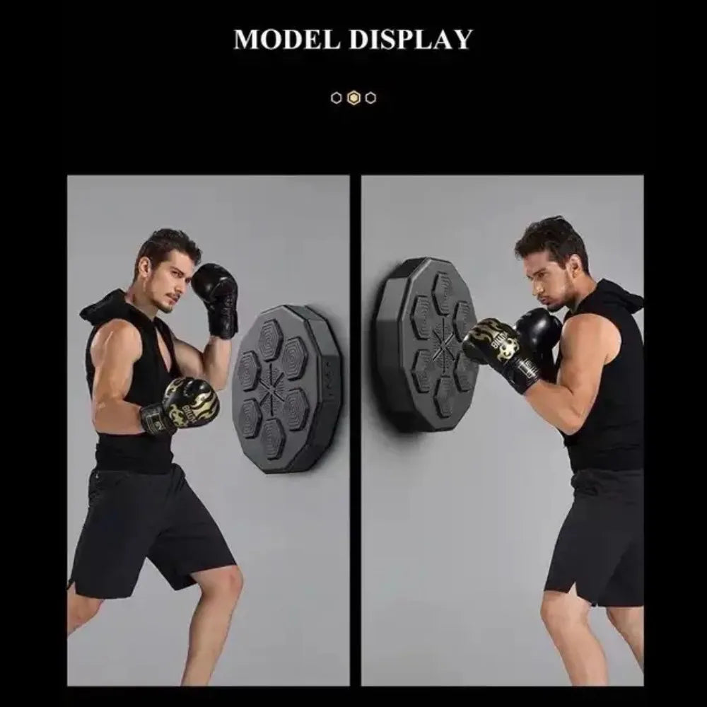 LED Electronic Music Boxing Machine Home Wall Mount Smart Music Boxer for Adults Teens Home Exercise Music Boxer