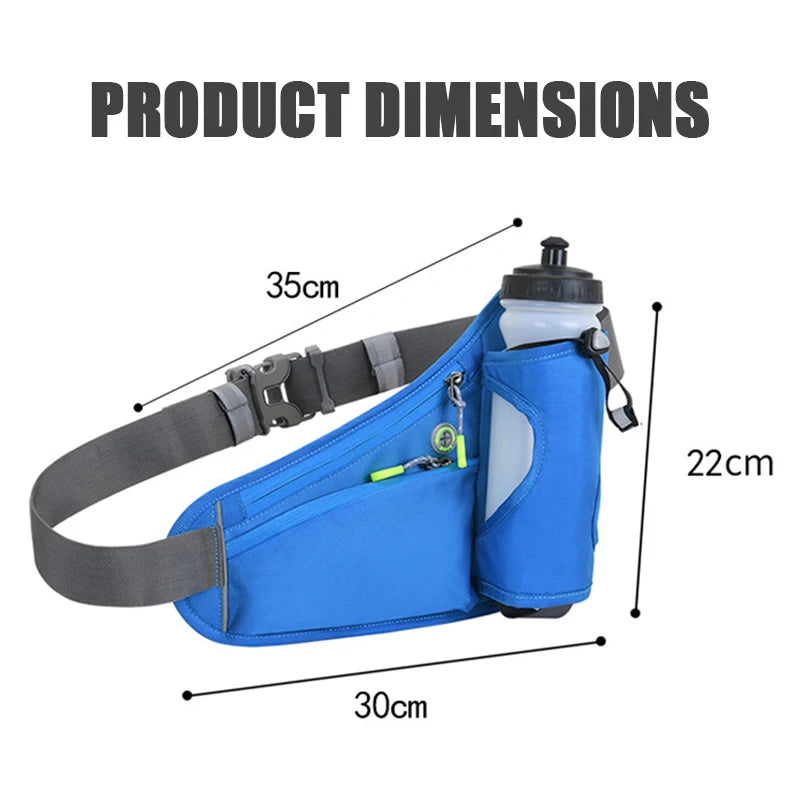 Running Waist Bags for Long-Distance Runners Hikers Water Bottle Outdoor Sports Fitness Cycling Belt Phone Pouch