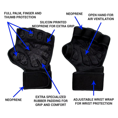 Sports Cross Training Gloves Wrist Support Weightlifting & Fitness-Silicone No Calluses-Suits Men & Women-Weight Lifting Gloves