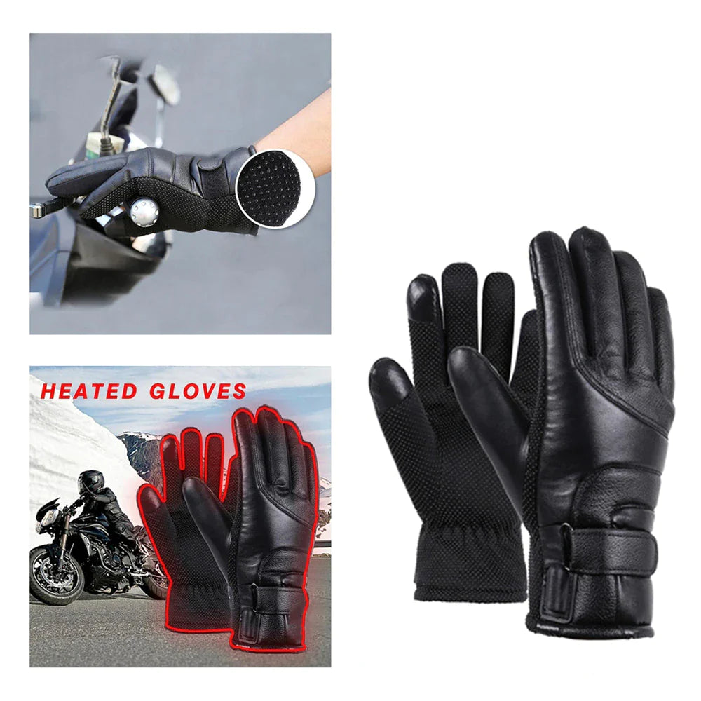 Electric USB Heated Gloves Winter Warming Thermal Ski Snow Hand Warm Windproof